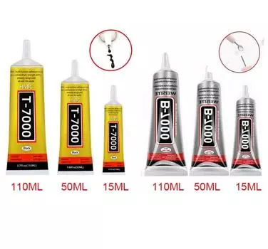 Универсальный клей T-7000 B-7000, клей для крепления экрана дисплея, клей для ремонта телефона, 15 мл, 50 мл, 110 мл, черный, прозрачный, прочный T-7000-110ML чёрный