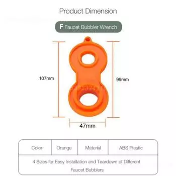 Универсальный ключ Бытовые инструменты Прочный ключ-барботер Кухонный желтый ключ Бытовые принадлежности Прочный ключ для крана