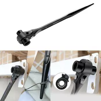 10-32 мм гаечный ключ с храповым механизмом, торцевая головка Plum Blossom, многофункциональная, с заостренным хвостом, регулируемая головка-адаптер, ручной инструмент 10X12