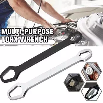 Универсальный ключ Torx 3-17 мм, самозатягивающийся регулируемый гаечный ключ для очков, доска, гаечный ключ Torx с двойной головкой, ручные инструменты для фабрики серебряный