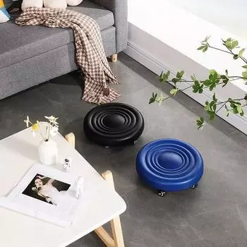 Универсальный колесный маленький стульчик-шкив табурет для домашнего салона красоты шов простой ремень колесный педикюр мобильная маленькая скамейка