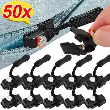 Универсальный комплект для ремонта молнии, съемная головка молнии, бесплатная замена, бегунок для швейной молнии, для курток, сумок, пальто, инструменты для шитья своими руками 5PCS