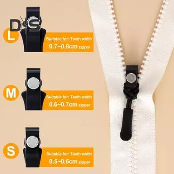 Универсальный комплект для ремонта молнии, смешанные размеры, бегунок молнии с регулировочным винтом, сменные детали для молнии, фиксаторы молнии для рюкзаков, багажных сумок, курток 20PCS