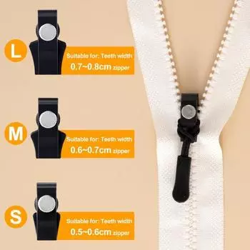 Универсальный комплект для ремонта молнии, смешанные размеры, бегунок молнии с регулировочным винтом, сменные детали для молнии, фиксаторы молнии для рюкзаков и сумок для багажа 20PCS