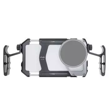 Универсальный комплект для видеосъемки смартфона с двумя ручками, металлическая клетка для телефона, портативное видео для телефона серый