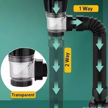 Универсальный комплект для замены сливной трубы раковины, откидная пробка-заглушка против запаха, герметичный канализационный трубопровод, аксессуары для ванной комнаты чёрный