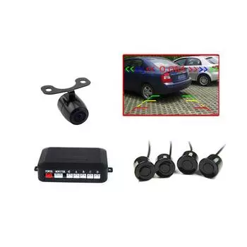 Универсальный комплект из 4 датчиков парковки с ЖК-дисплеем, радаром заднего вида, умной камерой заднего вида с функцией автоматического реверса, датчиком парковки автомобиля 1pcs