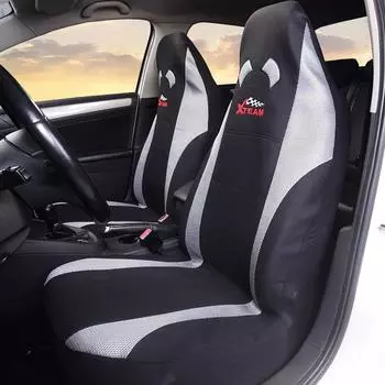 Универсальный комплект классических чехлов для передних сидений автомобиля, подходит для большинства автомобилей, комплект из 2 чехлов для сидений в спортивном стиле