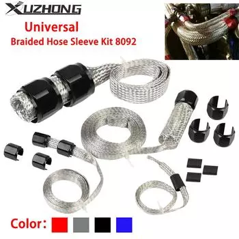 Универсальный комплект плетеных шланговых рукавов 8092 Крышка вакуумного топливопровода радиатора нагревателя шланга рукава TF-1133 серебряный