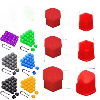 Универсальный комплект защитных колпачков для ступиц колесных гаек - 17 мм, 19 мм, 21 мм 17mm серый