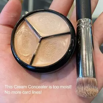 Универсальный консилер для лица, контроль масла, скрыть недостатки, удобный трехцветный крем-консилер для лица для вечеринки