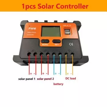 Универсальный контроллер зарядного устройства для солнечной батареи с регулируемыми параметрами 60A