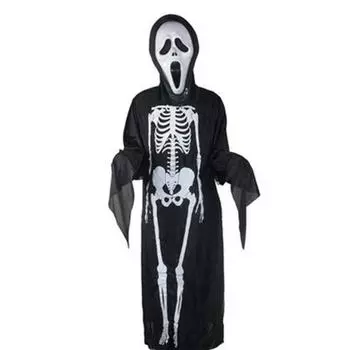 Универсальный костюм вампира-ведьмы на Хэллоуин для вечеринок, идеально подходит для взрослых и подростков-унисекс White