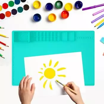 Универсальный коврик для рисования Гладкая поверхность Удобный силиконовый детский коврик для рисования Многоразовый коврик для граффити Школьные принадлежности