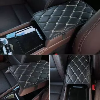 Универсальный кожаный коврик для подлокотника автомобиля, автомобильные подлокотники, коврики для хранения вещей, пылезащитный чехол, защитная подушка, водонепроницаемый внутренний подлокотник V5V6