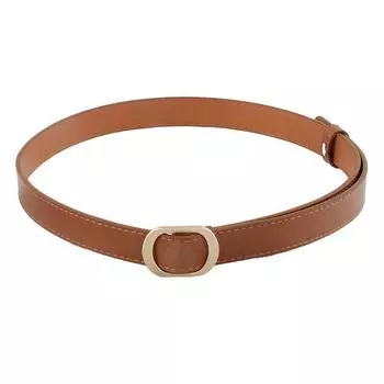 Универсальный кожаный ремень Повседневный брючный ремень для платья Модный тонкий пояс на талию верблюд