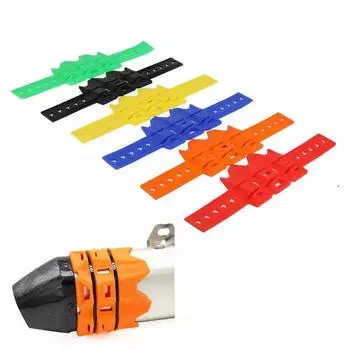 Универсальный кожух выхлопной трубы Escape Muffer Silencer Protector Guard Грязезащитный термостойкий для деталей мотоцикла Enduro Motocross оранжевый