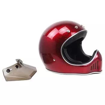 Универсальный козырек с 5 кнопками для мотоциклетного шлема с открытым лицом, откидной ветрозащитный козырек, мотоциклетный шлем красный