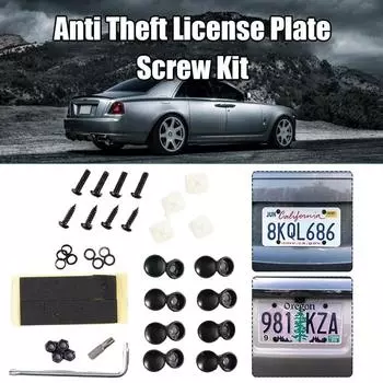 Универсальный крепеж Гайка Номерные знаки Передние Задние Крышки Рамы Комплект винтов Противоугонные рамки Комплект винтов Противоугонные номерные знаки