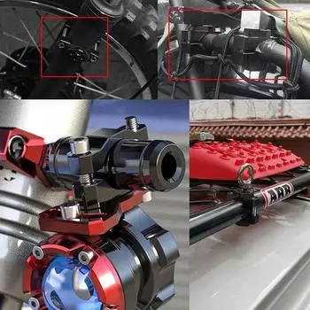 Универсальный кронштейн 22-32 мм для крепления на руль мотоцикла, бампер, зажим для светодиодных фар, противотуманных фар, указателей поворота, металлические аксессуары