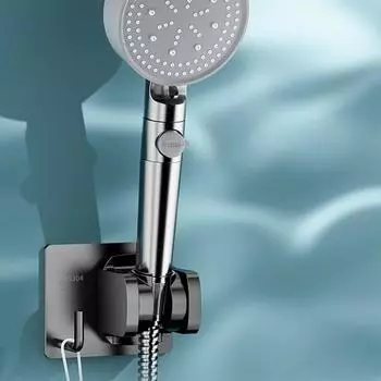 Универсальный кронштейн для душа Punch Free Showerhead Bracket Аксессуары для ванной комнаты чёрный