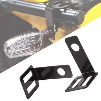 Универсальный кронштейн для крепления заднего указателя поворота мотоцикла 1PIAR, крепление на сиденье, держатель лампы заднего фонаря, устройство перемещения чёрный