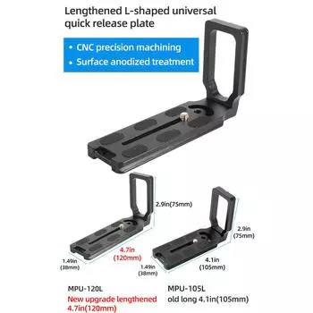 Универсальный кронштейн Flex Tilt Head Z Mount Bracket для быстросъемной головки штатива Arca-Swiss для крепления на направляющей монопода 105L