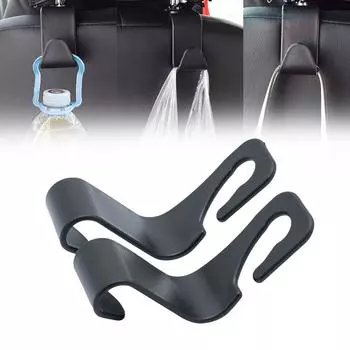 Универсальный крючок для автомобильного сиденья, подголовник, держатель для хранения, подвесная сумка-органайзер, украшение интерьера, сумка, аксессуары для одежды чёрный