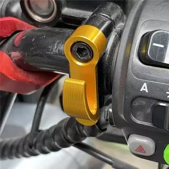 Универсальный крюк для мотоцикла, алюминиевый сплав, крюк для шлема, одно отверстие, крюк для мотоцикла, электрического скутера, мотоцикла золотой