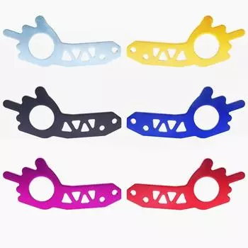 Универсальный крюк для прицепа, буксировочный крюк для заднего бампера автомобиля, алюминиевый сплав, инструмент для буксировки прицепа, автозапчасти, синий/красный/черный/желтый/фиолетовый/серебристый, модифицированный задний крюк 17CM чёрный