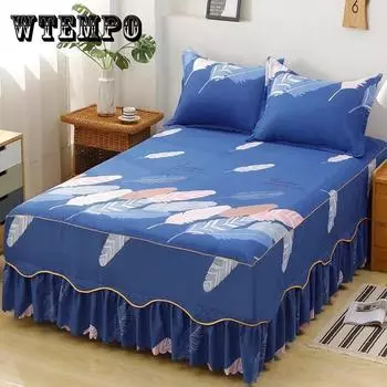 Универсальный кружевной чехол для матраса Four Seasons в стиле принцессы, который можно стирать в машине, нескользящий эластичный двойной наматрасник 120x200cm