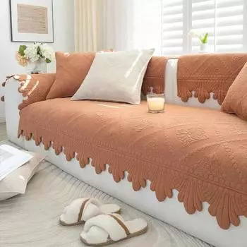 Универсальный кружевной хлопковый диванный полотенце наволочка пылезащитный чехол для дивана для гостиной декор диванная подушка подушка для сиденья 70x70cm 1pcs