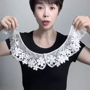 Универсальный кружевной воротник-ложный женский платок кружево замедляет старение темперамент лето тонкий