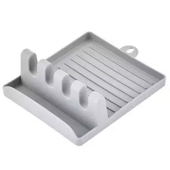 Универсальный кухонный органайзер, настенное хранилище для лопаток, крышек для кастрюль, палочек для еды и суповых ложек, прочный пластик серый