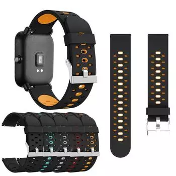 Универсальный легкий вентилируемый сменный ремешок на запястье для молодежи AMAZFIT чёрный