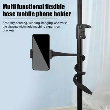 Универсальный ленивый кронштейн держатель мобильного телефона гусиная шея подставка гибкий кронштейн для кровати, стола зажим для iPhone Xiaomi Samsung держатель чёрный