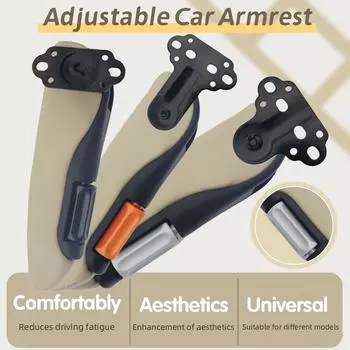 Универсальный левый и правый подлокотник, регулируемый подлокотник центральной консоли автомобиля, аксессуары для интерьера, искусственная кожа, 31 см, 36 см, 40 см