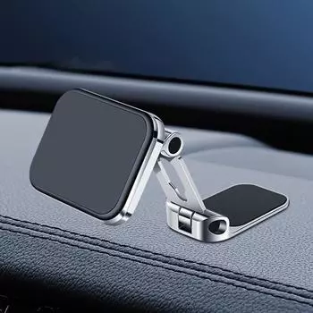 Универсальный магнитный автомобильный держатель для телефона, новый алюминиевый сплав, GPS-крепление на приборную панель, поворот на 360°, мини-подставка для мобильного телефона чёрный