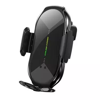 Универсальный магнитный держатель для быстрой зарядки для телефонов, автоматическое зажимное крепление для беспроводного зарядного устройства Qi as picture красный