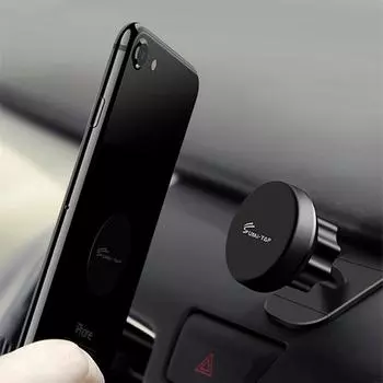 Универсальный магнитный держатель для телефона в машину, липкое крепление на приборную панель/кронштейн для подвешивания на экран навигации, автомобильный держатель для телефона чёрный