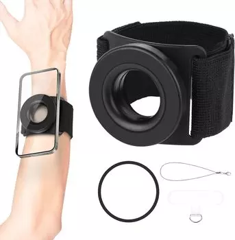 Универсальный магнитный ремешок на запястье, держатель для телефона на присоске с защитой от потери, ремешок для навигации и спорта, легко разбирается чёрный
