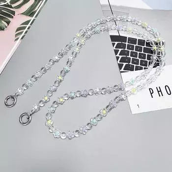 Универсальный маленький цветок бисерный ремешок для телефона цепочка чехол для мобильного телефона шнурок брелок милый кроссбоди сумка кулон цепочка 1pc