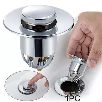 Универсальный медный всплывающий сливной фильтр для раковины, ловушка для волос, дезодорант, пробка для ванны, кухонный инструмент для ванной комнаты