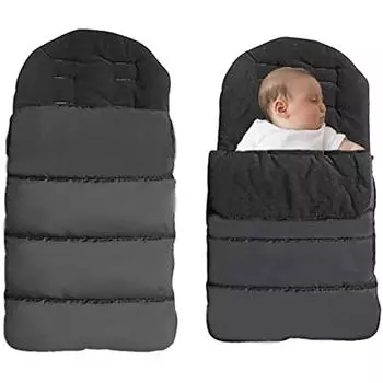 Универсальный мешок для катания на стуле, зимняя хлопковая подушка на двусторонней молнии для коляски, ветрозащитный водонепроницаемый чехол для большинства детских колясок 38x27x4cm