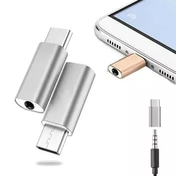 Универсальный металлический тип-C с разъемом 3,5 мм для мужских наушников, динамика, гарнитуры, адаптера розового золота