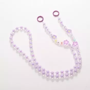 Универсальный милый длинный ремешок для телефона через плечо, цветочный ремешок, цепочка, милое цветочное ожерелье, сумки для телефона, аксессуары для бутылок розовый