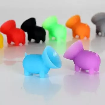Универсальный милый карамельный цветной поросенок-присоска, держатель для телефона, мини-силиконовый кронштейн для патрона 1pcs