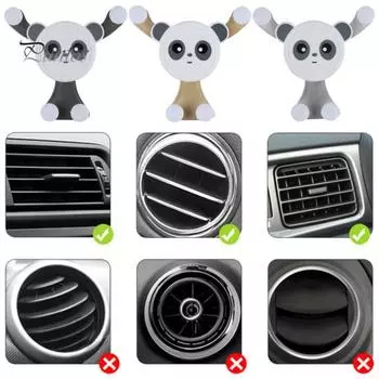 Универсальный милый панда автомобильный гравитационный держатель для мобильного телефона с вентиляционным отверстием кронштейн подставка серый