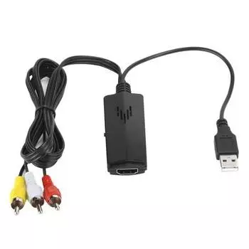 Универсальный мини-адаптер AV-HDMI с длинной линией, конвертер видео высокой четкости AV2HDMI