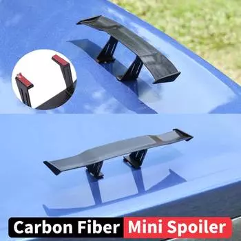 Универсальный мини-спойлер, автомобильный задний декоративный спойлер, крыло, черное карбоновое волокно, автомобильное крошечное заднее крыло, мини-спойлер для заднего крыла, инструменты CHINA